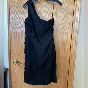 Maggy London Black One-Shoulder Dress